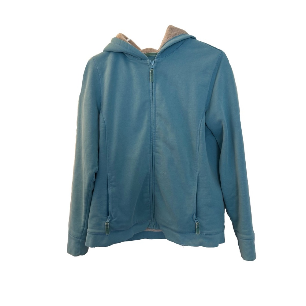 Women's L.L. Bean Hoodie Soft Plush Fleece Lined, Blue, Size M